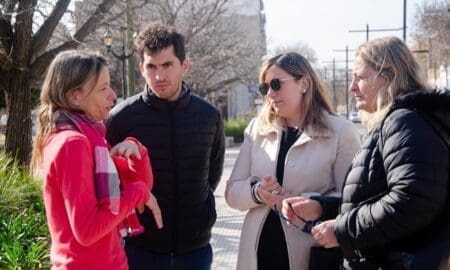 Rufino: Georgina Orciani y Silvia Ciancio junto a Federico Carballeira por los derechos de la discapacidad