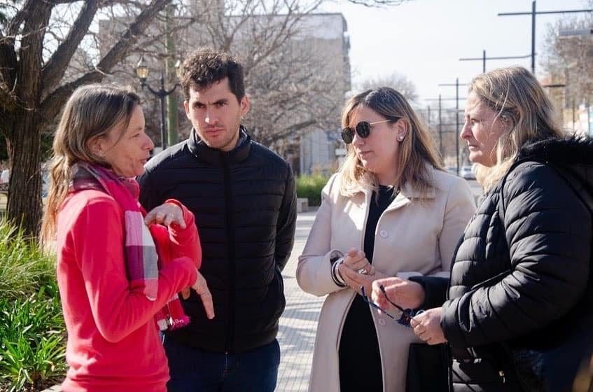 Rufino: Georgina Orciani y Silvia Ciancio junto a Federico Carballeira por los derechos de la discapacidad