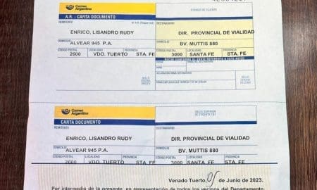 Cansado de insistir el senador Enrico le envió una carta documento a Vialidad Provincial por abandono de obra en Ruta 90