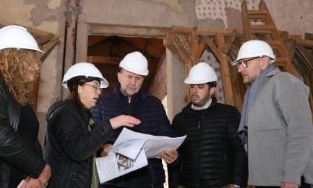 Perotti recorrió las obras del Centro de Justicia Penal de la ciudad de Venado Tuerto