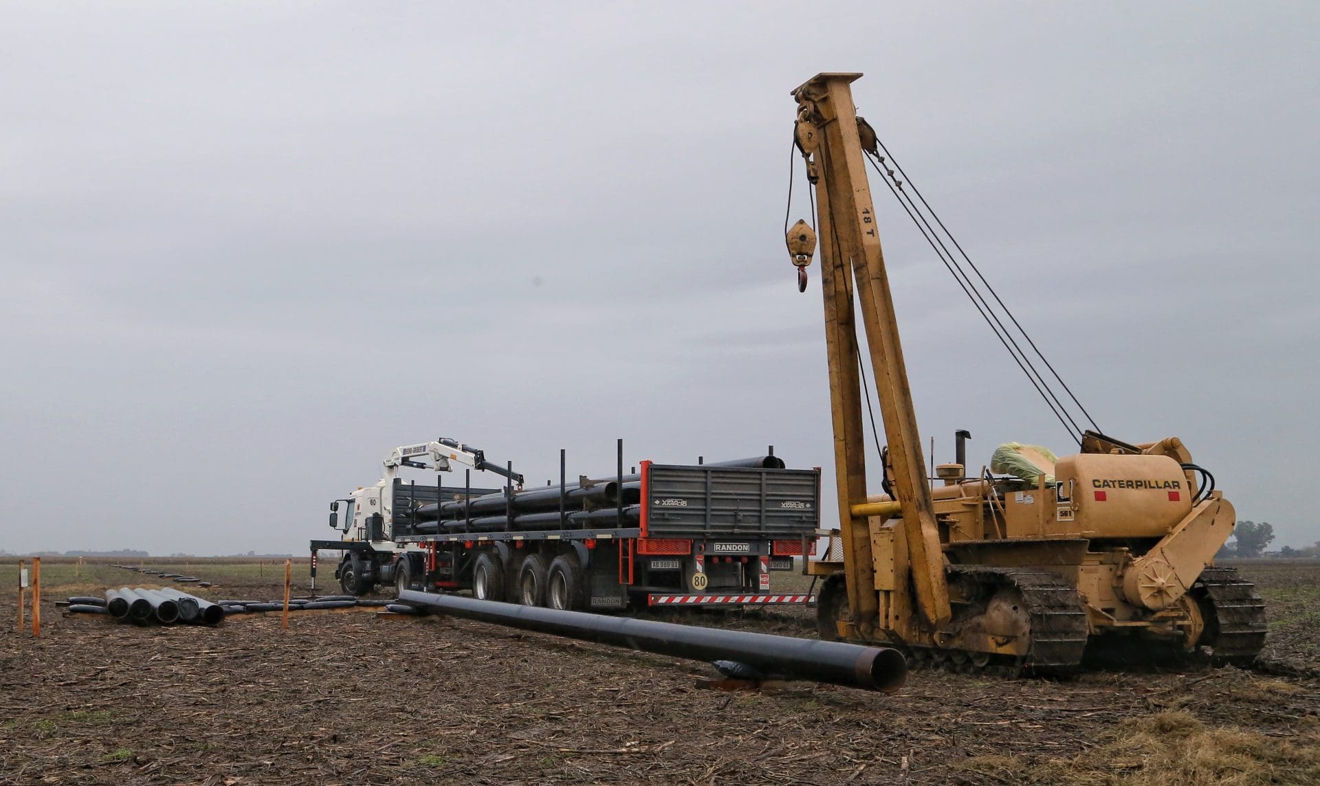 Con la llegada de caños a la ciudad de Chabás, avanza la ampliación del Gasoducto Regional Sur