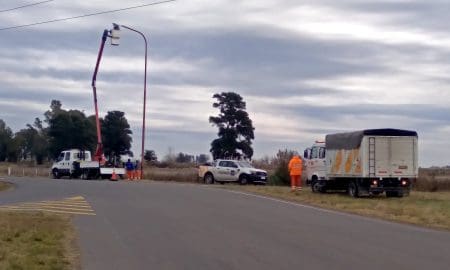 Vialidad provincial realizó reparaciones en sistemas de iluminación en rutas del departamento General López