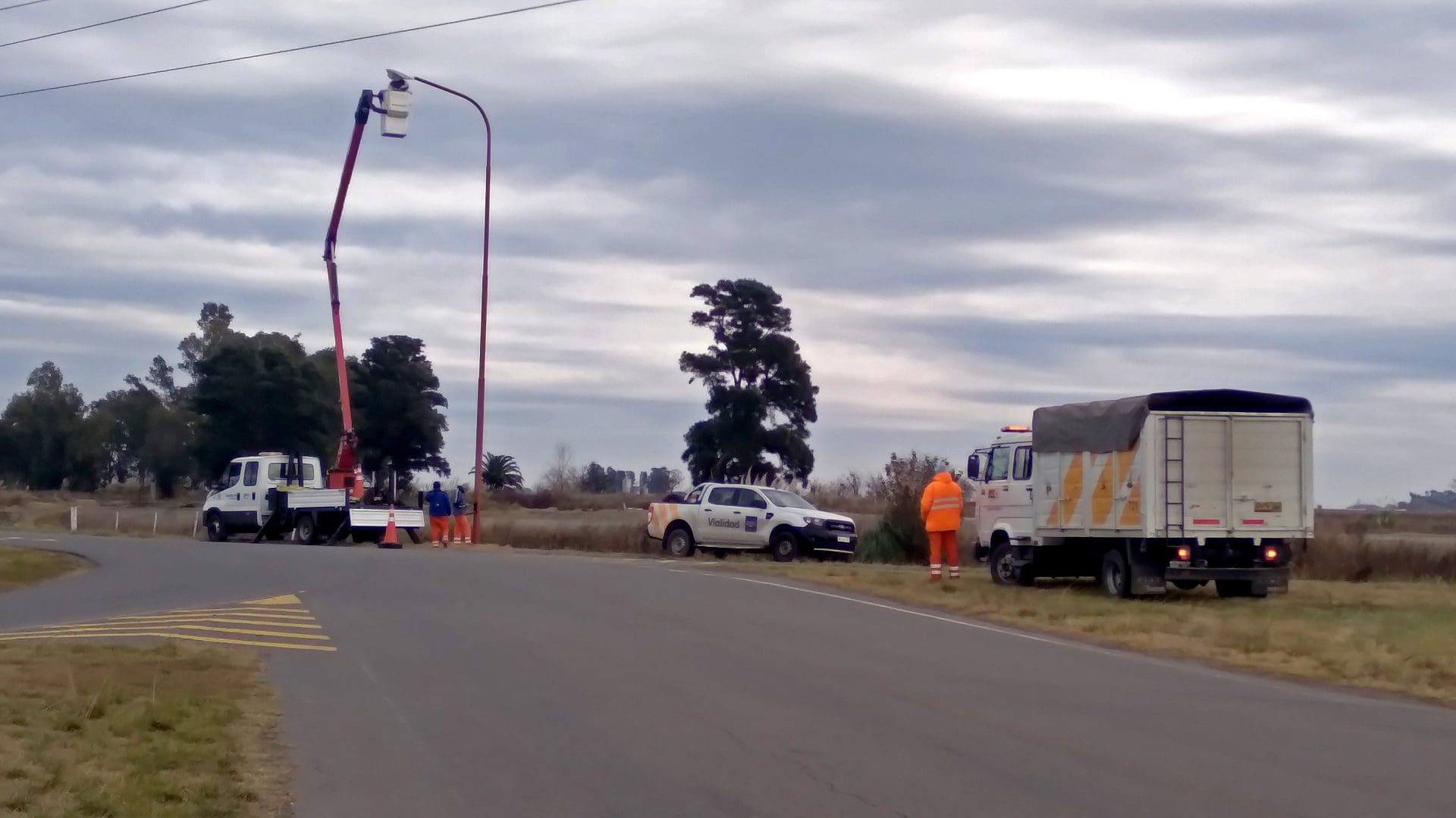 Vialidad provincial realizó reparaciones en sistemas de iluminación en rutas del departamento General López