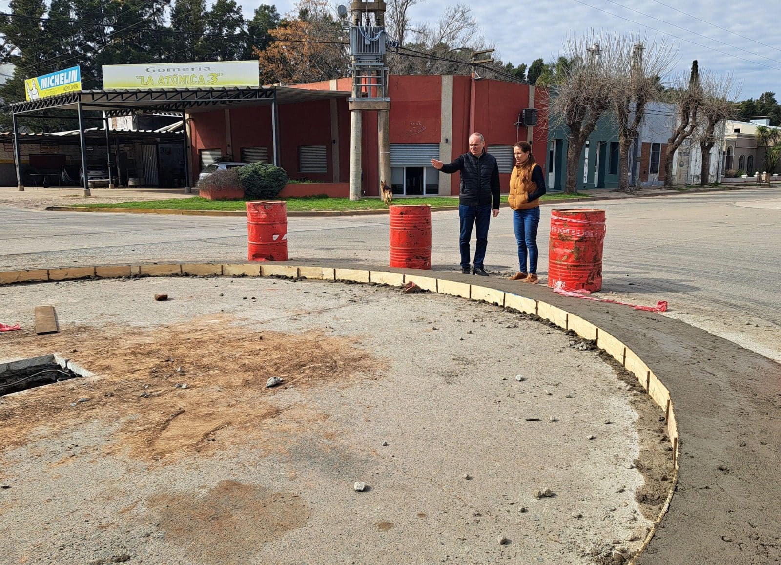 Villa Cañás: Nueva Rotonda en Avenida 51 y Cordón Cuneta