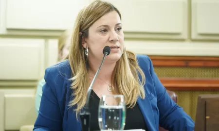 Georgina Orciani en la transición del gobierno provincial