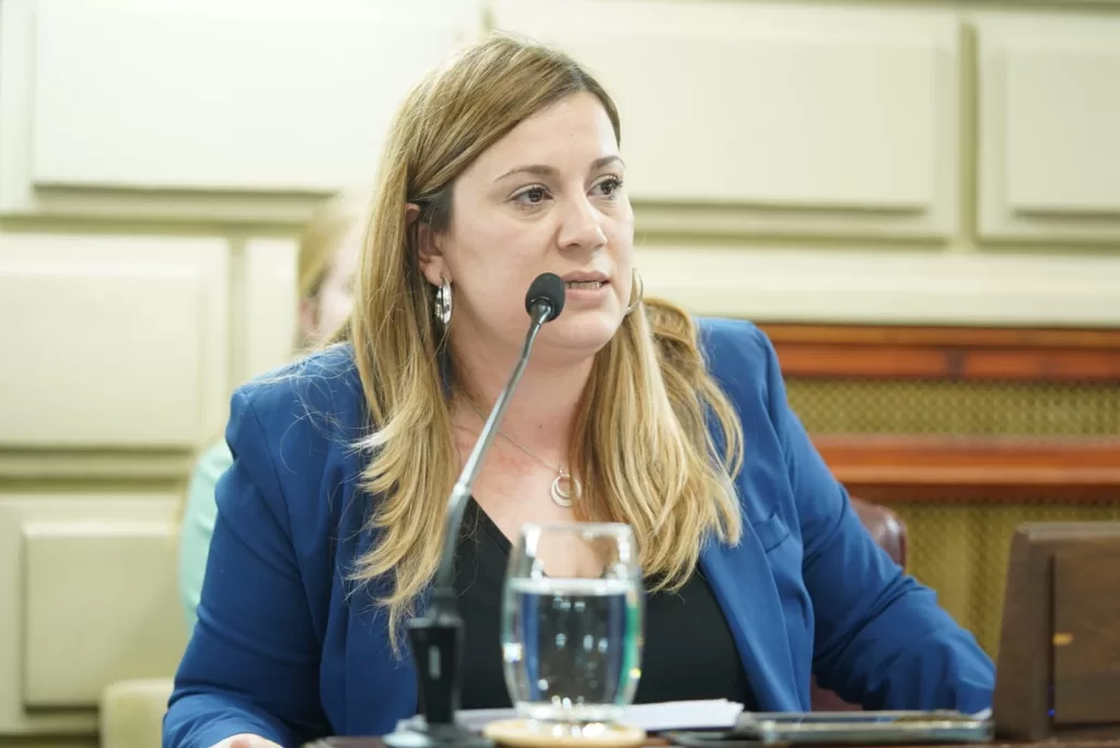 Georgina Orciani en la transición del gobierno provincial