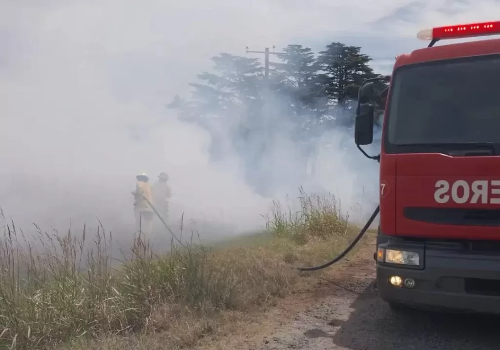 Villa Cañás: Escape de gas e incendio de pastizales en una planta de silos