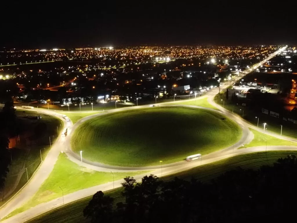 Venado Tuerto: Con recursos municipales inauguraron la iluminación LED de Rutas Nacionales 8 y 33