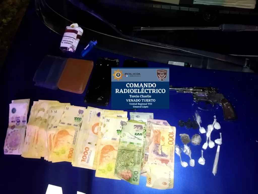Venado Tuerto: Dos detenidos por portación de arma y tenencia de estupefacientes