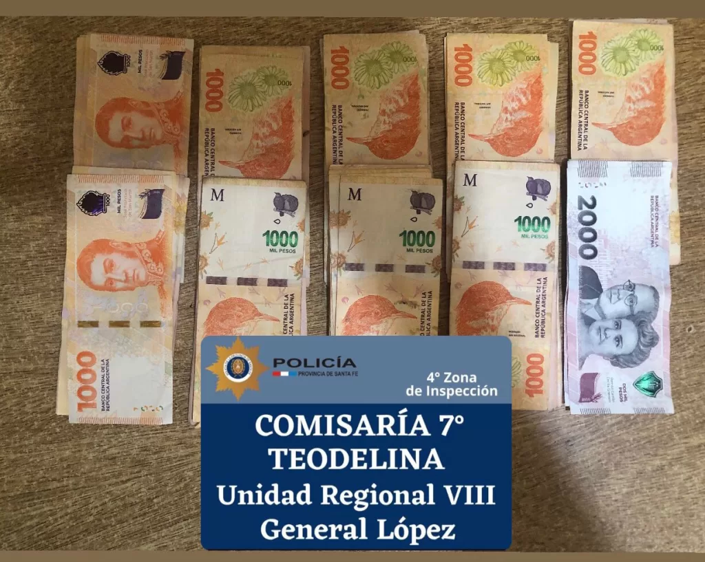 Teodelina: Arrestaron a un sujeto por sustraer dinero de un comercio