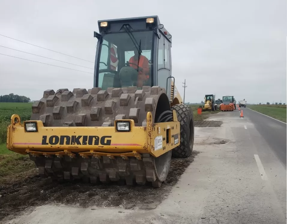 La Provincia avanza con las obras de reparación en la Ruta 93 entre Firmat y Melincué