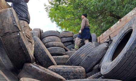 Villa Cañás: El programa Yo Reciclo entregó 26 mil kilos de neumáticos en desuso