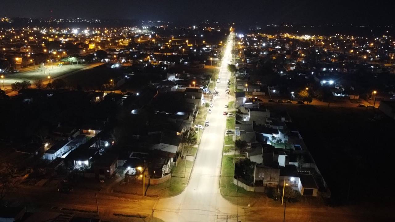 Venado Tuerto: Inauguraron las luces LED de Avenida Cavanagh en el Barrio Ciudad Nueva