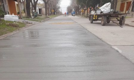 Wheelwright: Provincia y Comuna realizaron pavimento en calle J. B. Justo