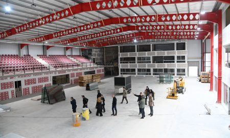 NBA en Argentina: El intendente recorrió la obra del Arena Sports que se construye en Rosario