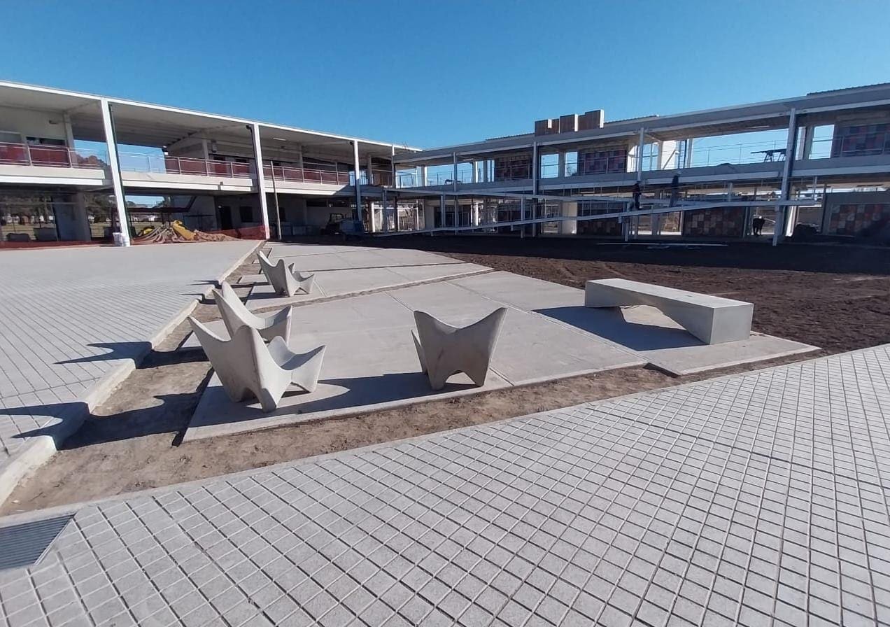 Rufino: La construcción de la nueva Escuela Agrotécnica ya superó el 70% de trabajos ejecutados