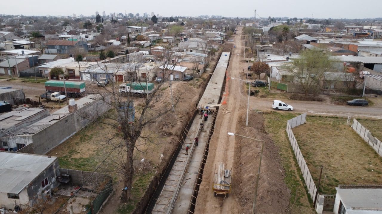Venado Tuerto: Concluyó la obra del emisario Edison, enmarcada en el programa de saneamiento hidráulico de la ciudad
