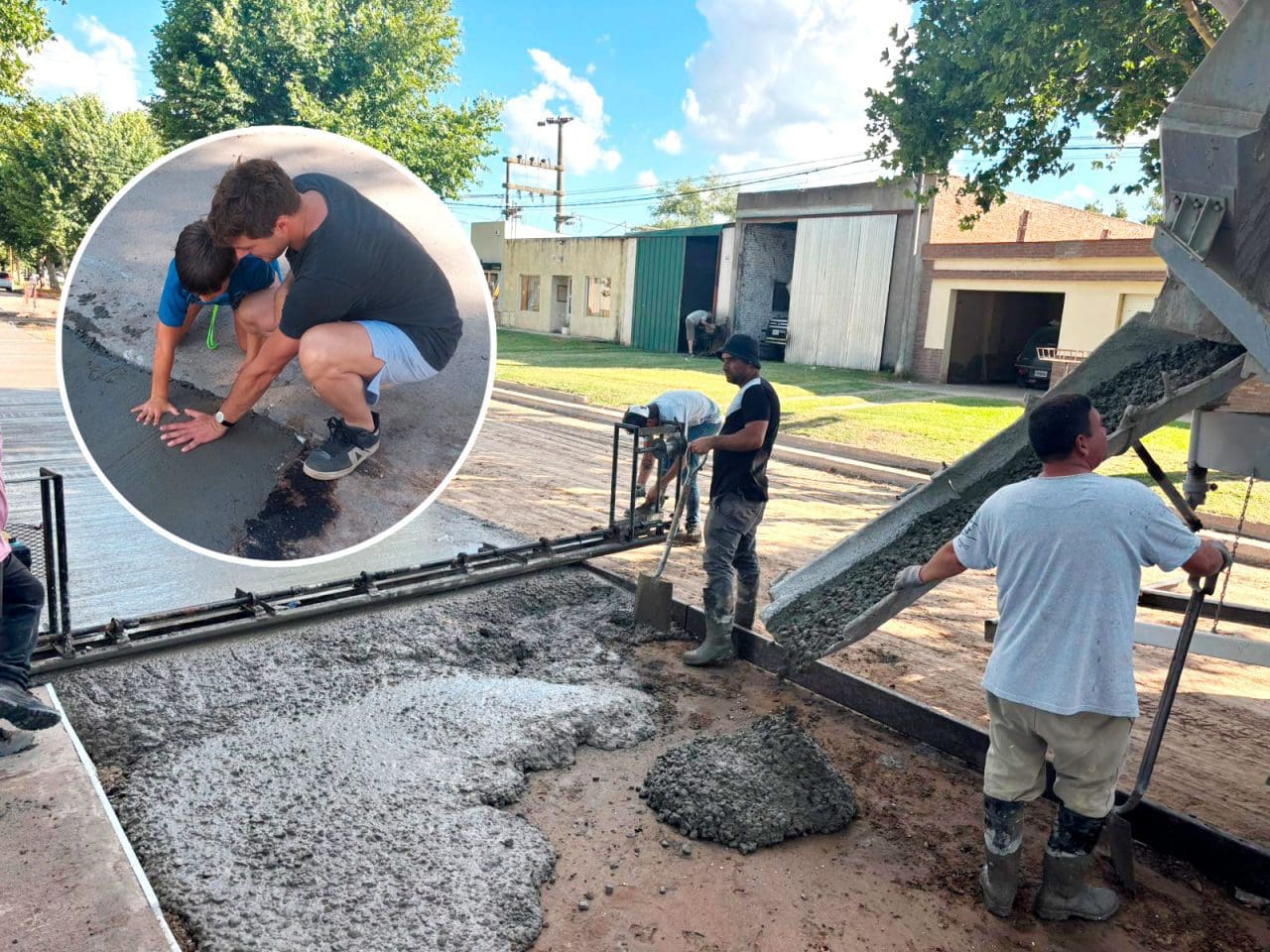 Teodelina: Con una inversión inicial de 120 millones la ciudad retoma la pavimentación con hormigón de sus calles
