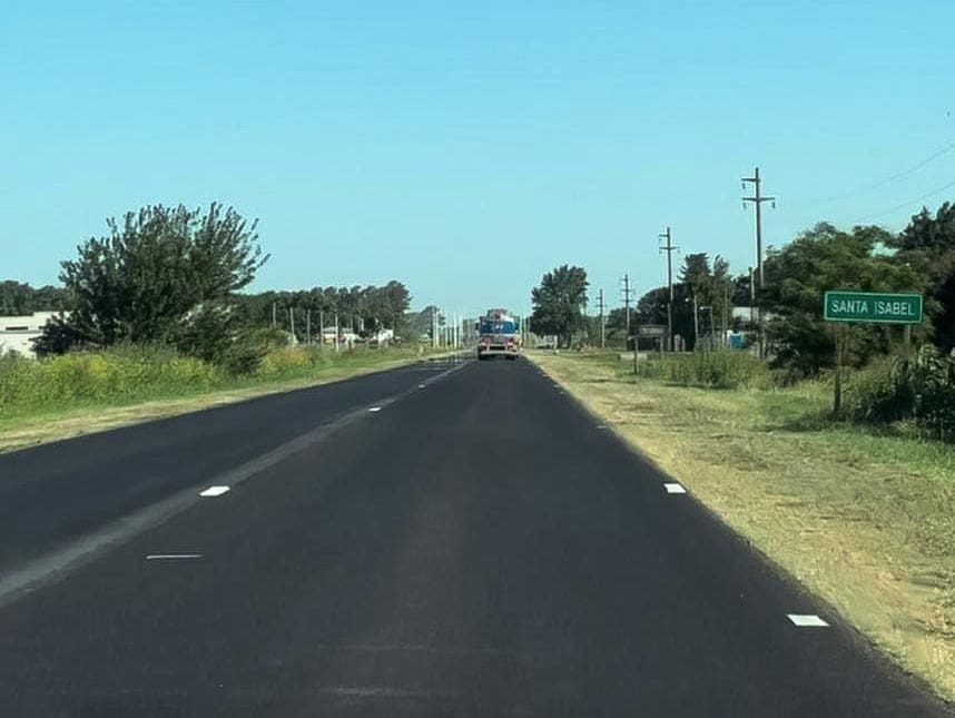 Santa Isabel: Finalizó la repavimentación de la Ruta Provincial 94