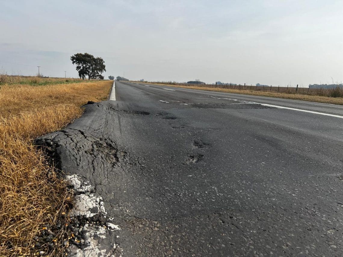 Di Gregorio: Es vergonzoso y criminal el estado de las rutas nacionales que atraviesan General López