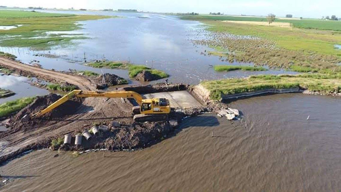 Villa Cañás: Finalizará en 10 días las obras de recuperación vial y protección contra inundaciones