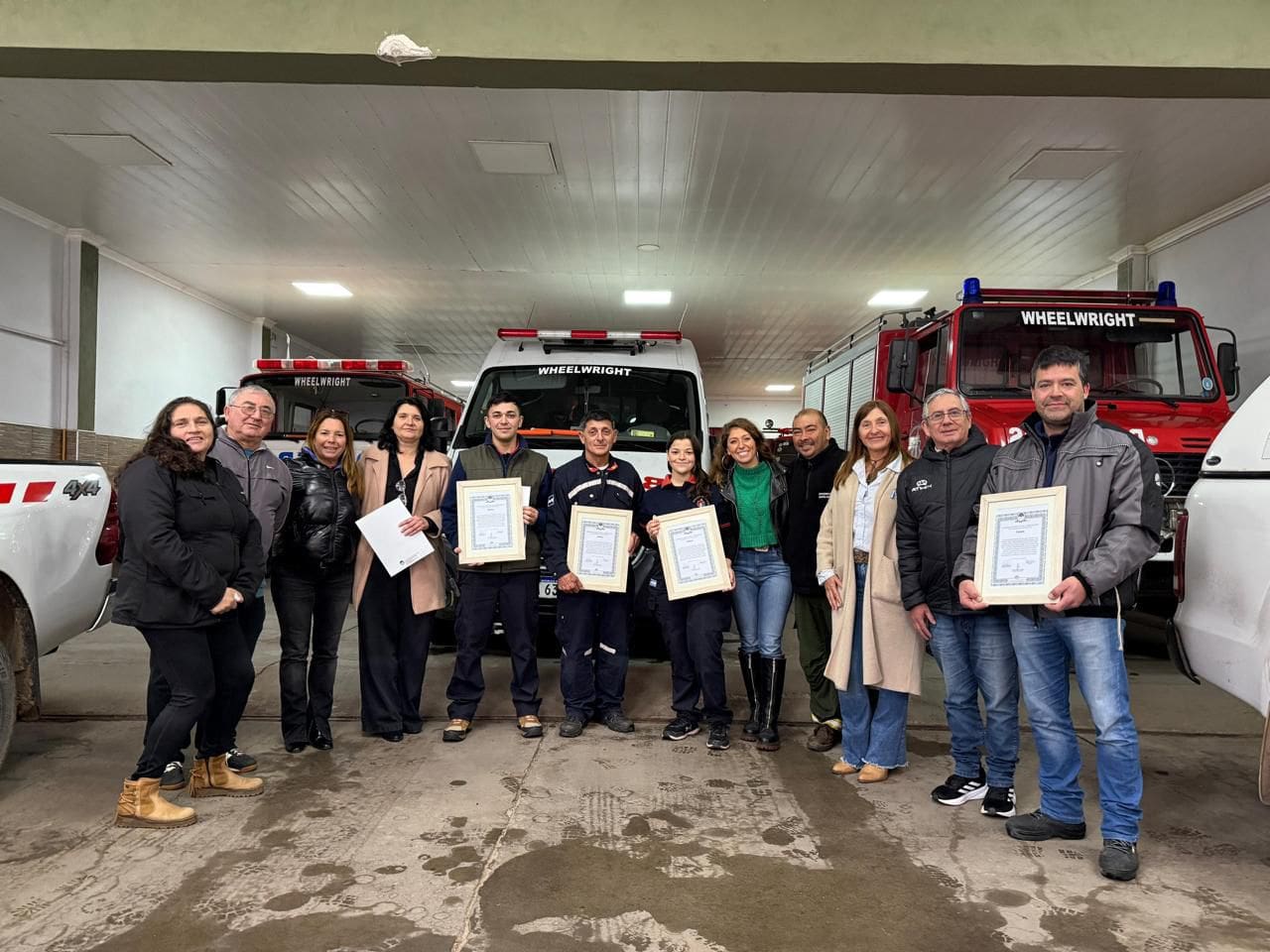 Sofía Galnares destacó a Bomberos de Wheelwright, Hughes y San Gregorio
