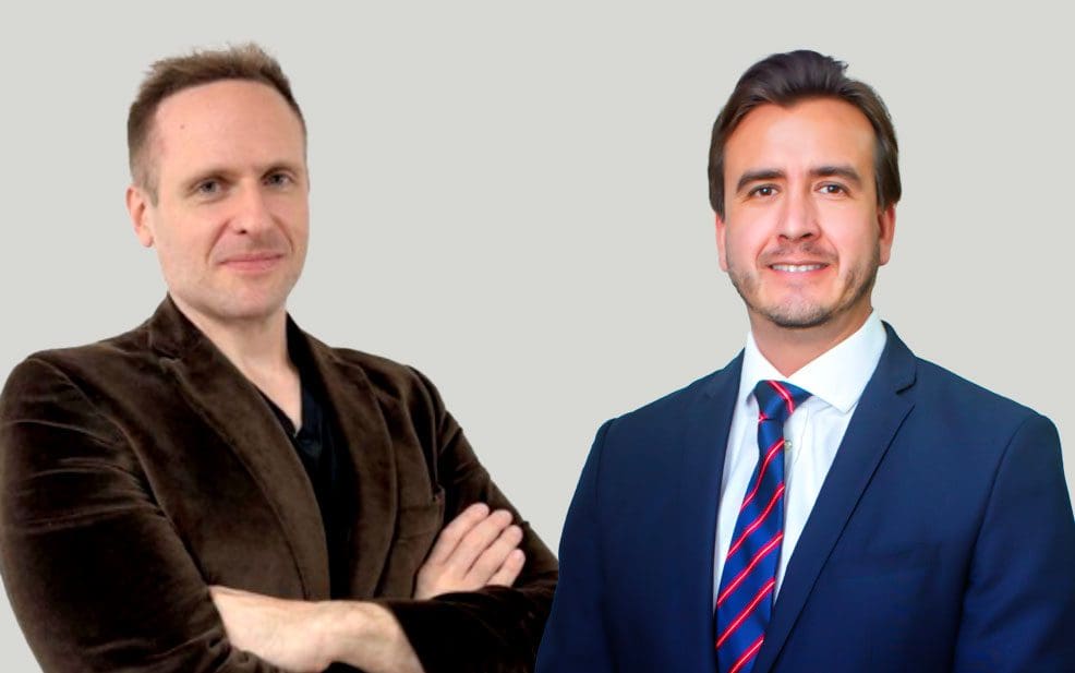 Chris Meniw y Miguel Eegas, los creadores de la primera profesora con IA.