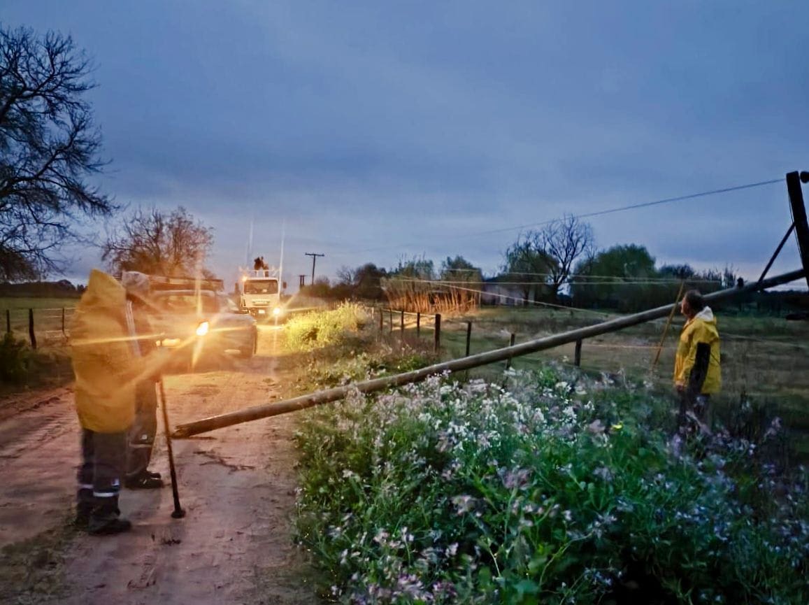 Rápida respuesta de la EPE ante el temporal que azotó a la provincia