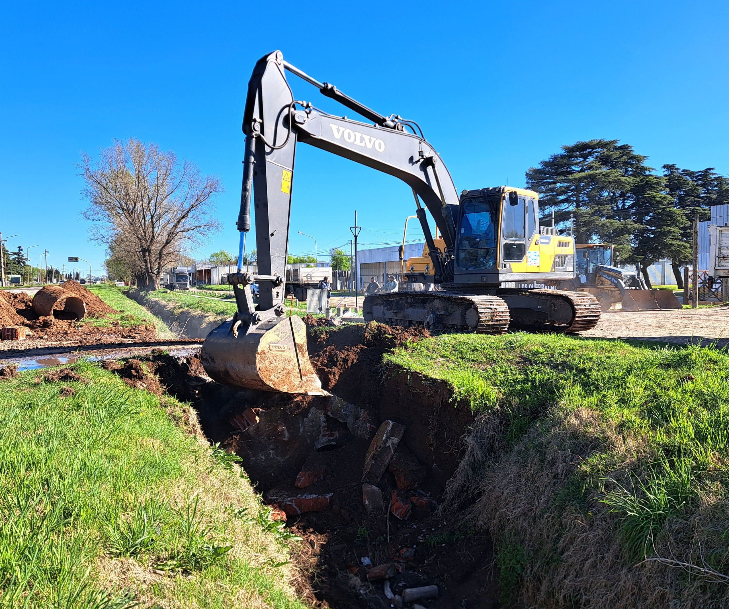 Villa Cañás: Nueva obra de desagüe