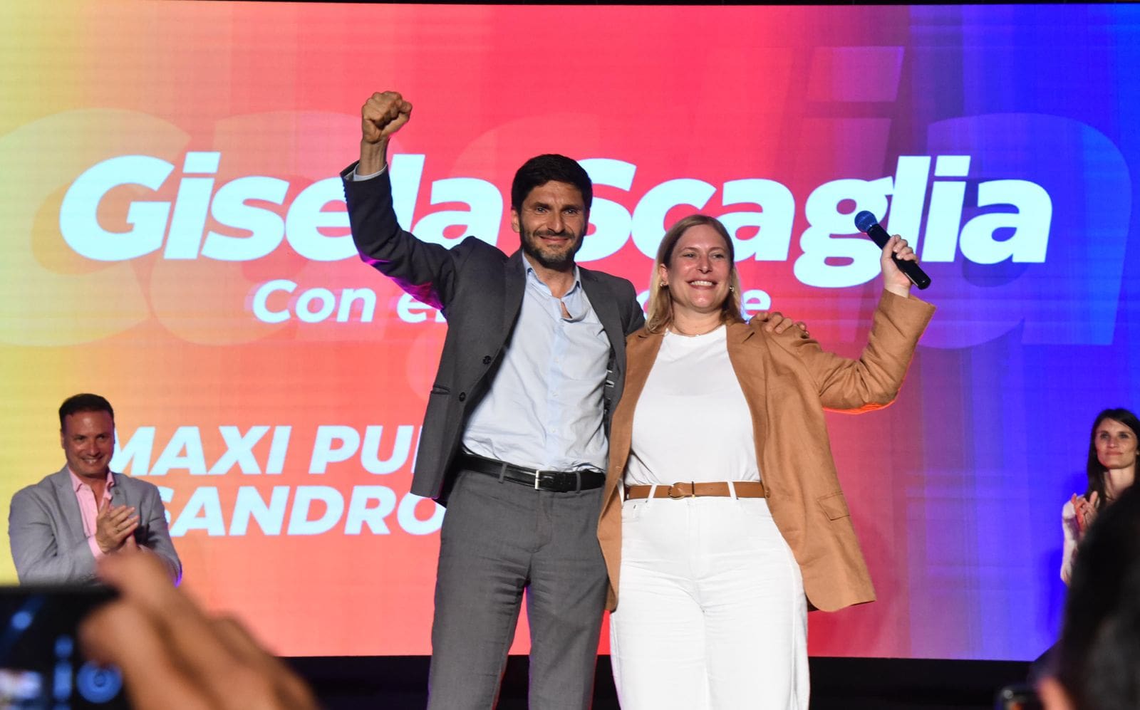 Venado Tuerto: Contundente apoyo a Gisela Scaglia de Pullaro, Enrico y Chiarella en el estadio Olimpia