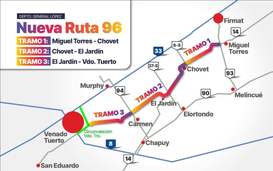 Avanza la nueva Ruta 96: Se licitaron los dos últimos tramos de la obra Avanza la nueva Ruta 96: Se licitaron los dos últimos tramos de la obra