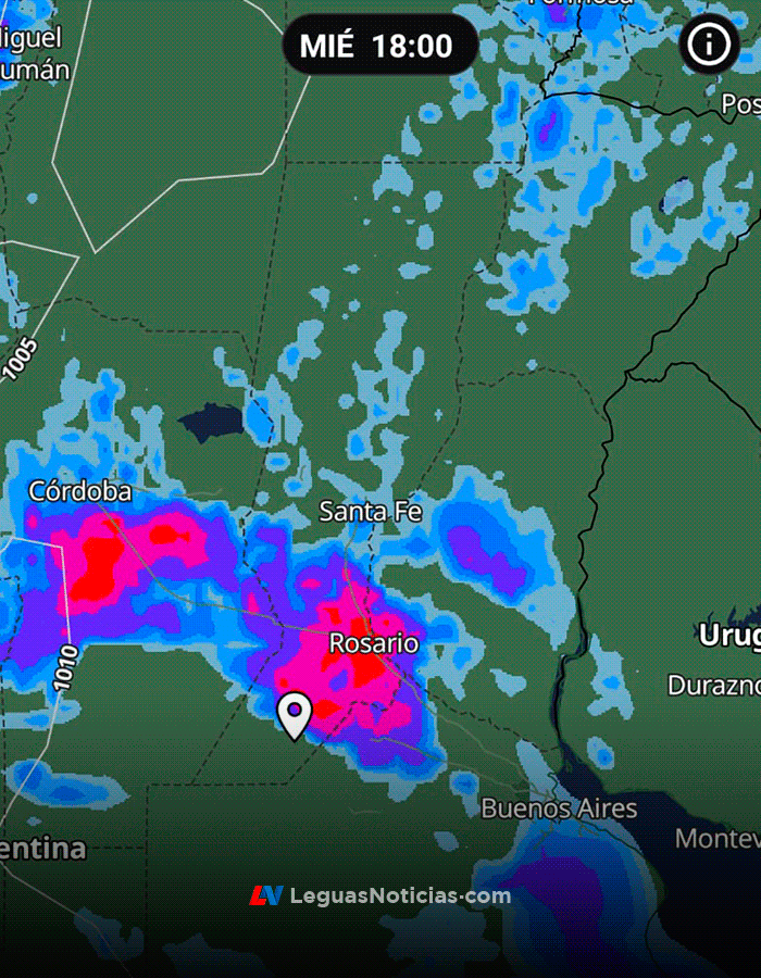 Alerta por tormentas: Naranja para el sur y Amarilla para el centro de Santa Fe