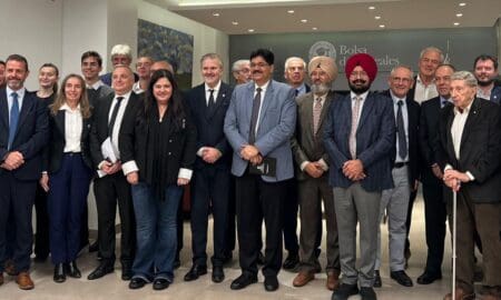Castellani acompañó un encuentro entre la Bolsa de Cereales, una universidad de India y el CAR de Venado Tuerto