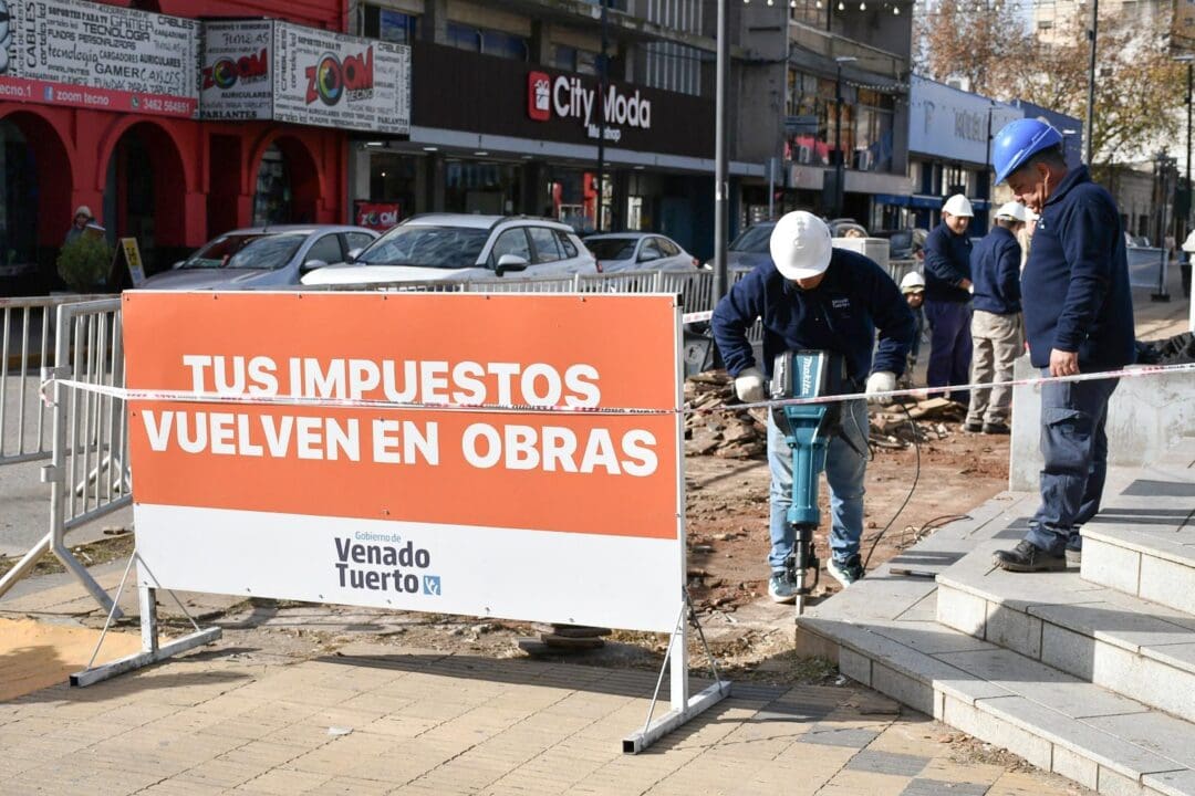 Venado Tuerto inicia la modernización de calle Belgrano para transformar su principal corredor comercial